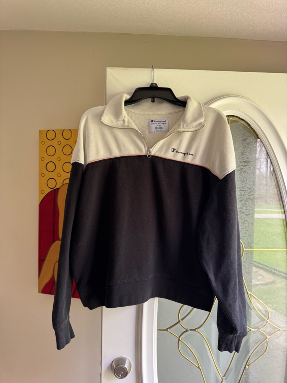 Champion Two-Tone Quarter Zip Sweatshirt